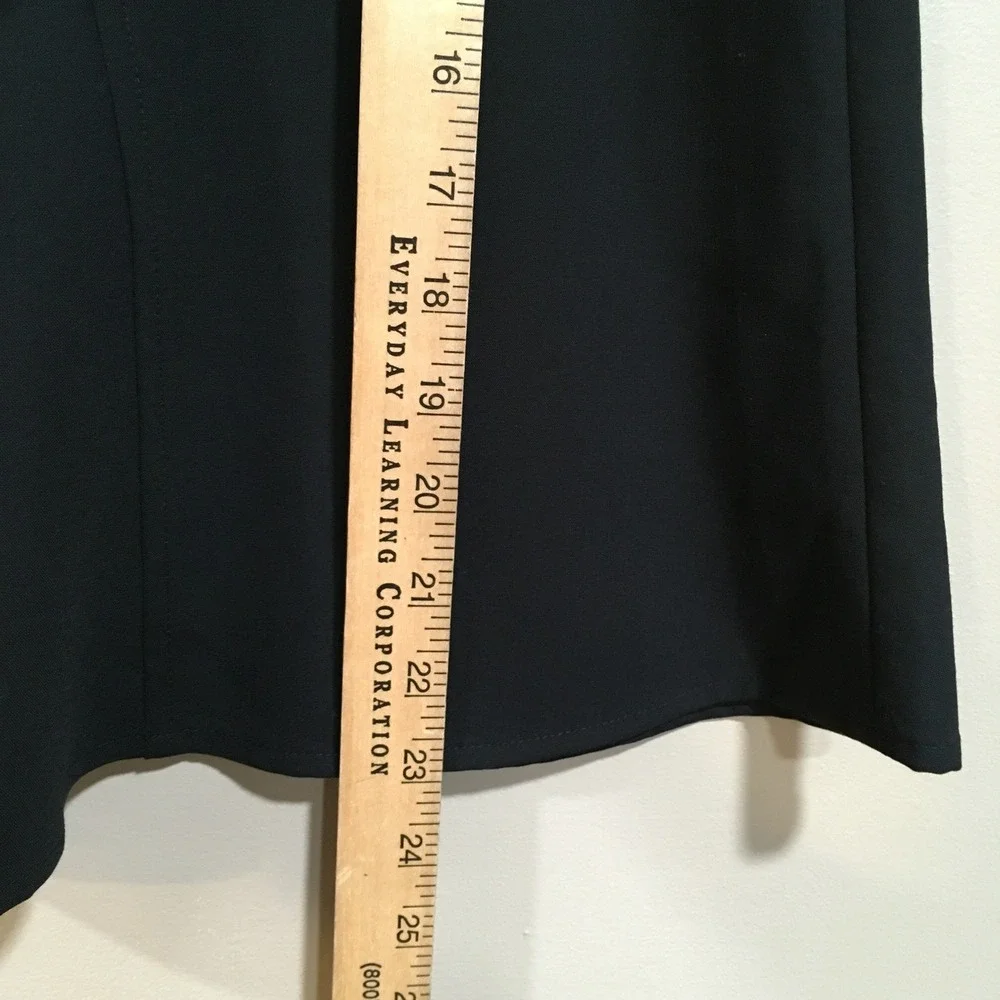 G.H. Bass Flared Midi Skirt Womens 6 Black‎ Classic Professional Capsule Stretch